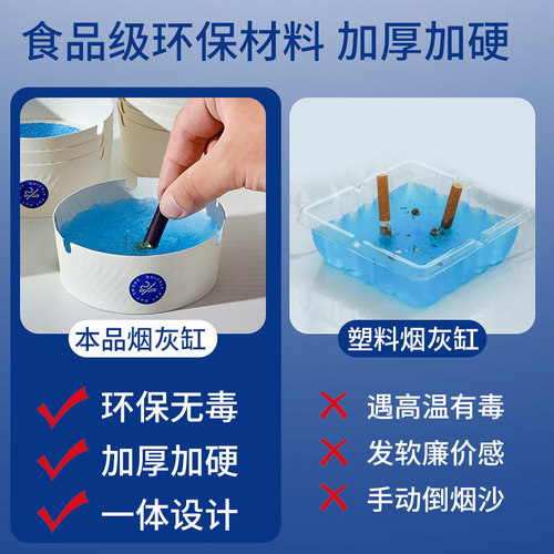 【官方旗舰】么汰自带灭烟沙一次性烟灰缸加厚加硬家用酒店专用 - 图0