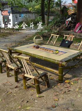 湘西手工竹靠椅竹凳子靠背椅田园风竹椅H家用椅子凉椅躺椅夏可定