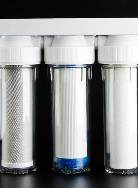 10寸净水器前置过滤器 三级过滤器 透明前置 滤筒三级滤芯 净水器