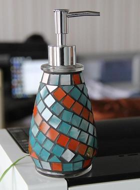 工厂供应马赛克乳液瓶漱口杯肥皂碟抽纸盒回收桶六件套创意
