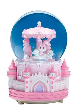 水晶球音乐盒自动飘雪八音盒发光玩具学生桌面装饰品摆件生日礼物