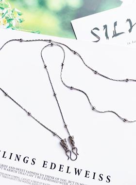 [掉色包换防敏]泰国佛牌链子吊坠项链长挂链钛钢金色毛衣链女