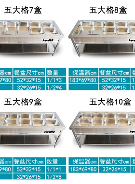 商用立式快餐保温台保温售饭台食堂保温菜台不锈钢快餐车打菜台