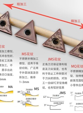 数控三角车刀片TNMG160404/08-GF镀彩加硬三角形硬质合金刀头刀粒