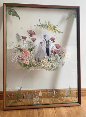 婚庆透明签名框板k册台结婚礼庆签到框板手工照片加厚展示画框礼