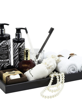 样板房装饰摆件简约现代瓷砖店展厅样板间托O盘毛巾套件卫生间饰