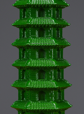 绿色木雕13f层文昌塔摆件实木质十三层文昌塔花梨木家居办公室工