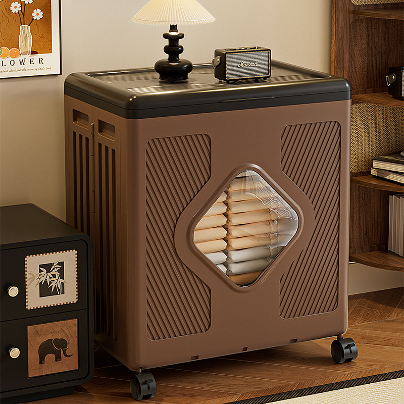 衣服收纳箱带轮大容量超大玩具整理箱折叠家用翻盖衣物被子收纳柜,淘宝优惠券,粉丝福利购,淘宝优惠卷