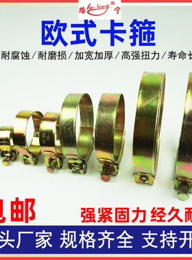 欧式喉箍加厚管卡重型硅胶管强力卡箍汽车管夹抱箍水管卡子增压器