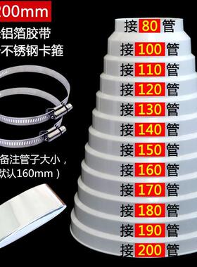 小接头变径口油烟管大小管道抽径烟机变径T圈排转换回烟止
