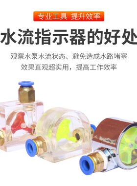 火速机电水流指示器雕刻机主轴配件感应器观察器潜水泵水冷水流计
