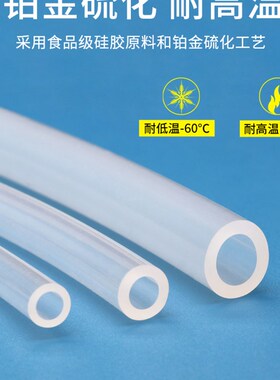 蠕动泵专用矽胶管食品级透明软管无异味橡胶管耐高温水管泵管