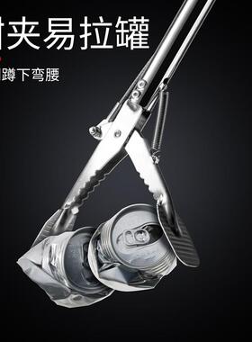 加长垃圾夹拾物器不锈钢火钳环卫工人下水道捡垃圾夹伸缩长柄摺叠