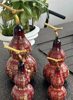 百福葫芦黄铜摆件工艺品工厂直发可开盖纳物存取家居客厅摆件装饰