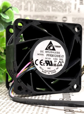 DELTA台达6CM 6038 PFR0612XHE-01 12V 5A大风量高速暴力散热风扇