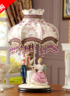 欧式陶瓷人物摆件客厅婚房情侣拉小琴家居饰品V摆设结婚庆礼物