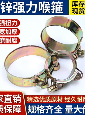 铁镀锌欧式强力喉箍加厚管箍重型管夹抱箍卡箍紧箍水管油管钢丝管