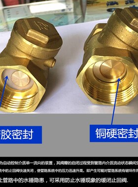铜卧式立式止回阀水泵水管水表止逆阀弹簧单向阀4分6  1寸DN40 50