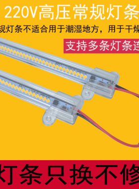 220V防水灯带风幕柜冷藏冰柜冰箱鱼缸灯麻辣点菜柜保鲜柜展示柜灯