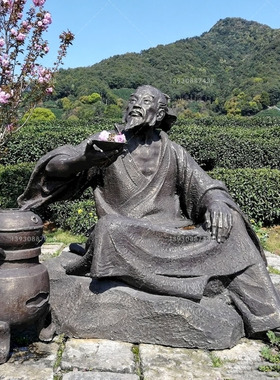 玻璃钢制茶流程雕塑n铸铜人物民俗茶文化广场园林景观采茶雕像摆