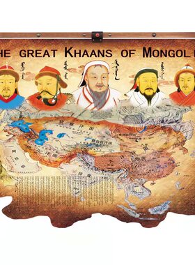 内蒙古皮画成吉思汗民族s特色装饰壁画蒙古族餐厅客厅卧室玄关挂
