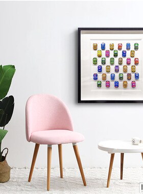 儿童房汽车装饰画汽车总动员实物画卡通模型孩子房创意字母挂画小