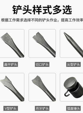 气铲配件铲头气动工具配件铲尖大全190/250铲头弹簧气镐c4/c6配件