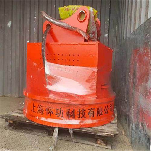 磁业挖机属具液压起重电磁铁圆型废铁废钢电磁吸盘,淘宝优惠券,粉丝福利购,淘宝优惠卷