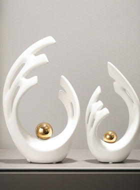 北欧轻奢c高档摆件抽象艺术家居客厅电视柜酒柜玄关样板间软装饰