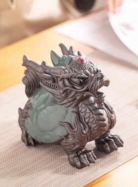 大号陶瓷龙龟摆件招财镇宅龙头龟客厅玄关办公室桌面装饰工艺品
