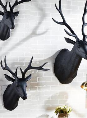 新起点电视背景墙墙上挂件鹿头壁挂装饰品服装店挂饰塑料工艺品