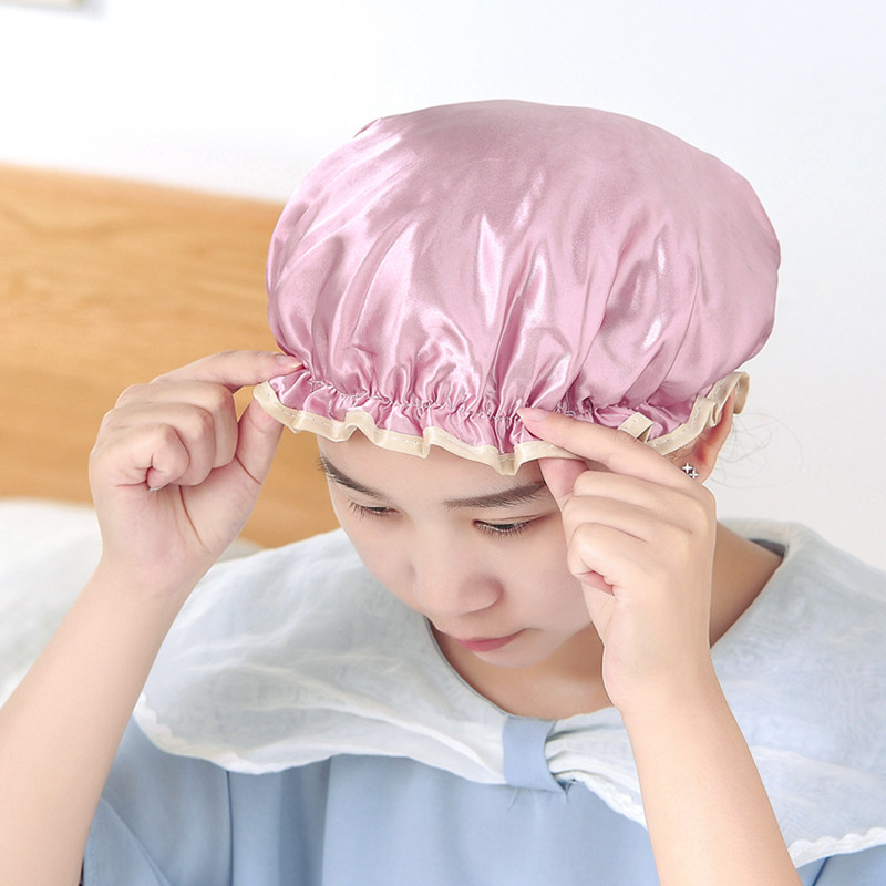 双层防水浴帽女成人洗澡头发罩淋浴头套帽子沐浴发套防油烟发帽,淘宝优惠券,粉丝福利购,淘宝优惠卷