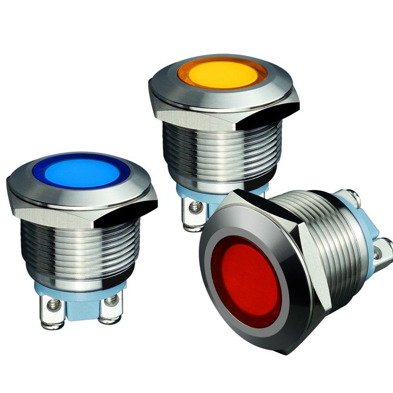 19mm指示灯 12V/24V/220v 防水故障状态灯 金属LED高亮电源信号灯,淘宝优惠券,粉丝福利购,淘宝优惠卷