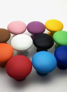 美式彩色卡通儿童房衣柜门圆球形拉手黑白粉红色鞋柜橱柜抽屉把手