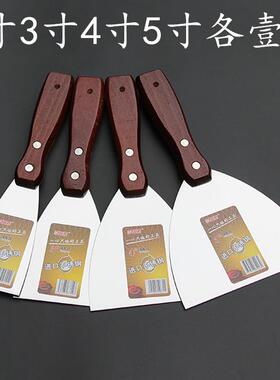 不锈钢铲刀加厚304厨房不锈钢加厚油灰刀清洁腻子刀批刀抹泥刀刮