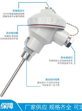 佳敏一体化热电阻 Pt100温度变送器WZPB-231螺纹管道 铂热电阻A级