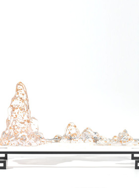 新中式陶瓷树脂假山摆件r样板间博古架酒店客厅书房茶室装饰品摆