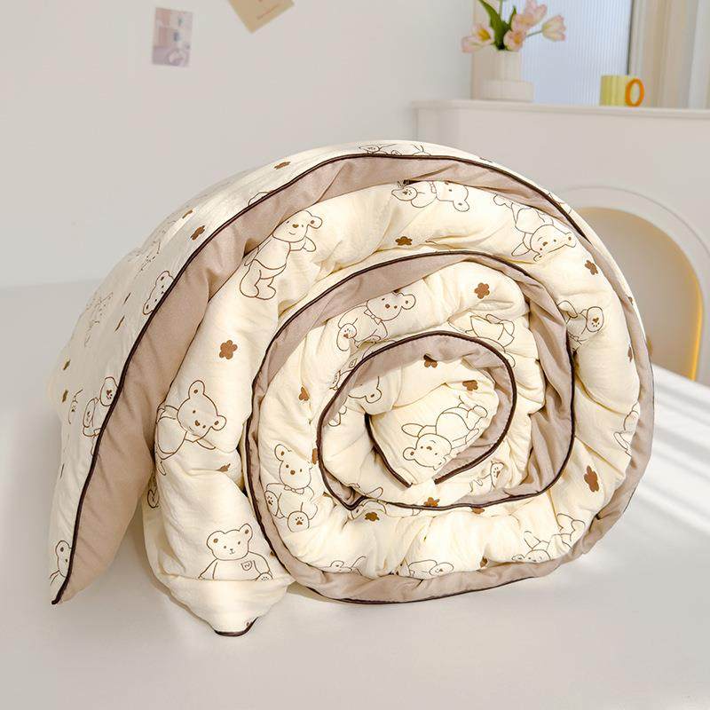 A类水洗棉双层纱冬豆被春婴秋被母SCD级软糯大纤维加被子保暖厚棉,淘宝优惠券,粉丝福利购,淘宝优惠卷