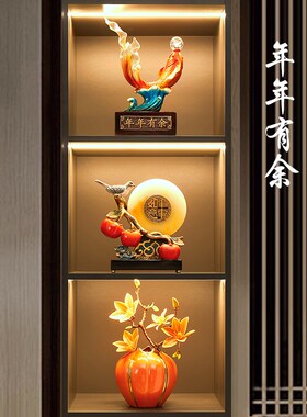 酒柜装饰品摆件轻奢高档客厅2024新款靠墙电视柜展示柜乔迁新居礼