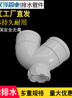 浙江带检查口U型弯头PVC管排水管U弯配件管件50/75/110mm 防臭弯