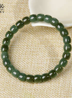 天然和田玉直切手串女款