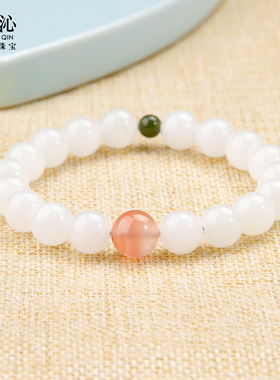 【官方正品】天然和田玉手串