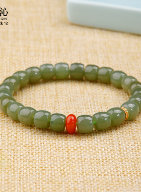 【正品保真】天然和田玉手串