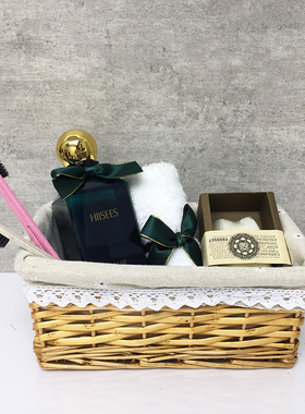 样板房浴室洗手台卫生间摆件现y代简约竹编篮子收纳毛巾牙刷洗漱