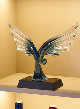 轻奢大展客厅酒柜装饰u品摆件简约玄关电视柜办公室工艺品