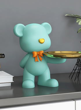 轻奢入户玄关钥k匙收纳摆件家居饰品桌面客厅茶几托盘乔迁礼物