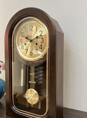 纯铜机械机芯可座可挂钟表整点报时上链条L新中式大号摆钟座钟台