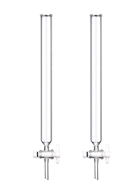 玻璃砂芯层析柱 具砂芯片 聚四氟阀门 层析柱带砂芯片敞口可定制