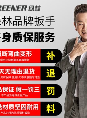 绿林超大号开口扳手双头固定呆扳手32死口双叉口板手工具套装大全