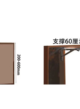 不锈钢可折叠三角架加厚直角侧装支架墙壁挂置物柜子增宽五金配件